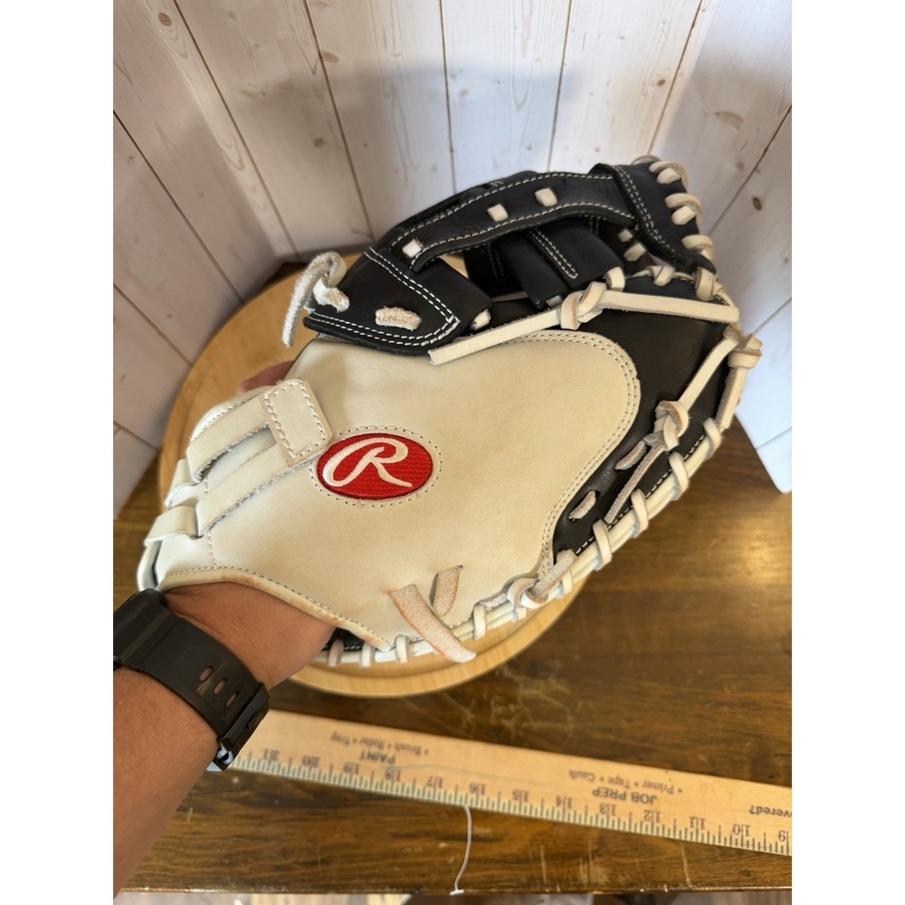 Rawlings GGECM33HWB 33" Gray Catchers Mitt Glove Elite RH Pro Design LiteToe Euc
